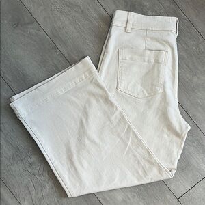 PINK TARTAN Wide Leg Ankle Cotton Pants, Size 8